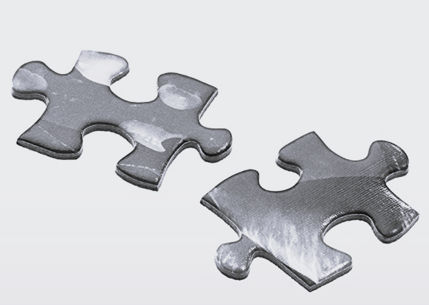 dwa szare puzzle